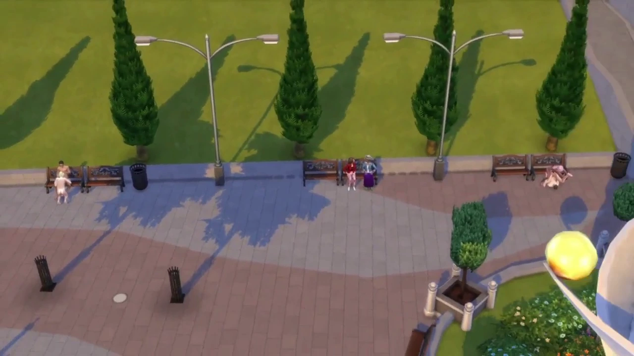 Sims 4: Gay men engage in public sex in the park porn video